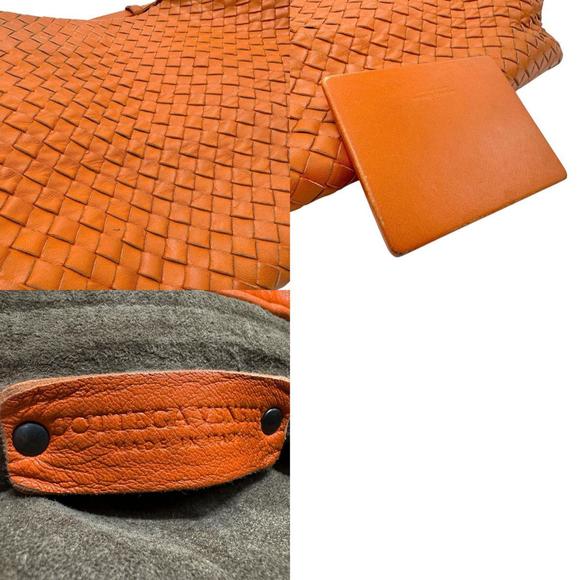 BOTTEGA VENETA Shoulder Bag Intrecciato Leather Orange Women's z3288 - Picture 5 of 5